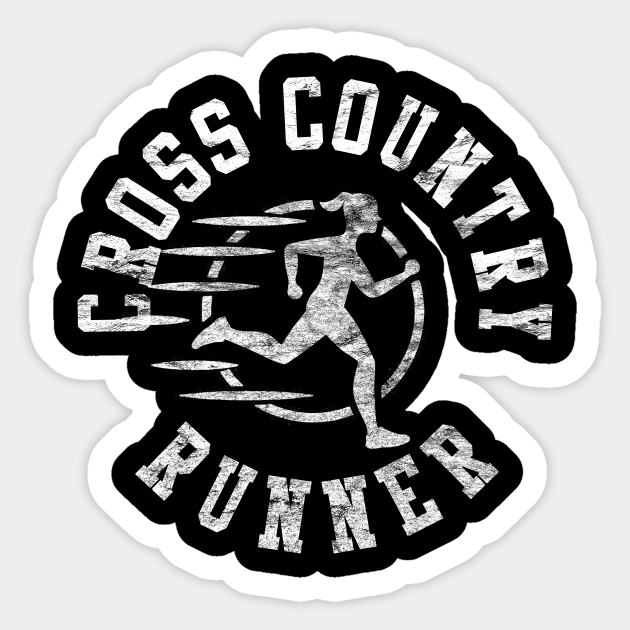 Vintage Cross Country Runner Cross Country Runner Sticker TeePublic
